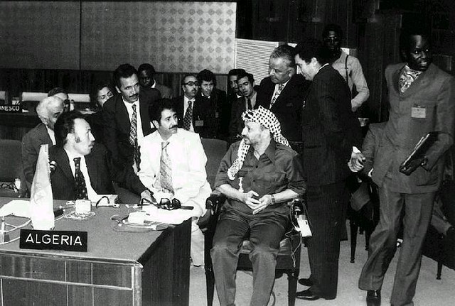 هواري بومدين مع الرئيس الفلسطيني ياسر عرفات